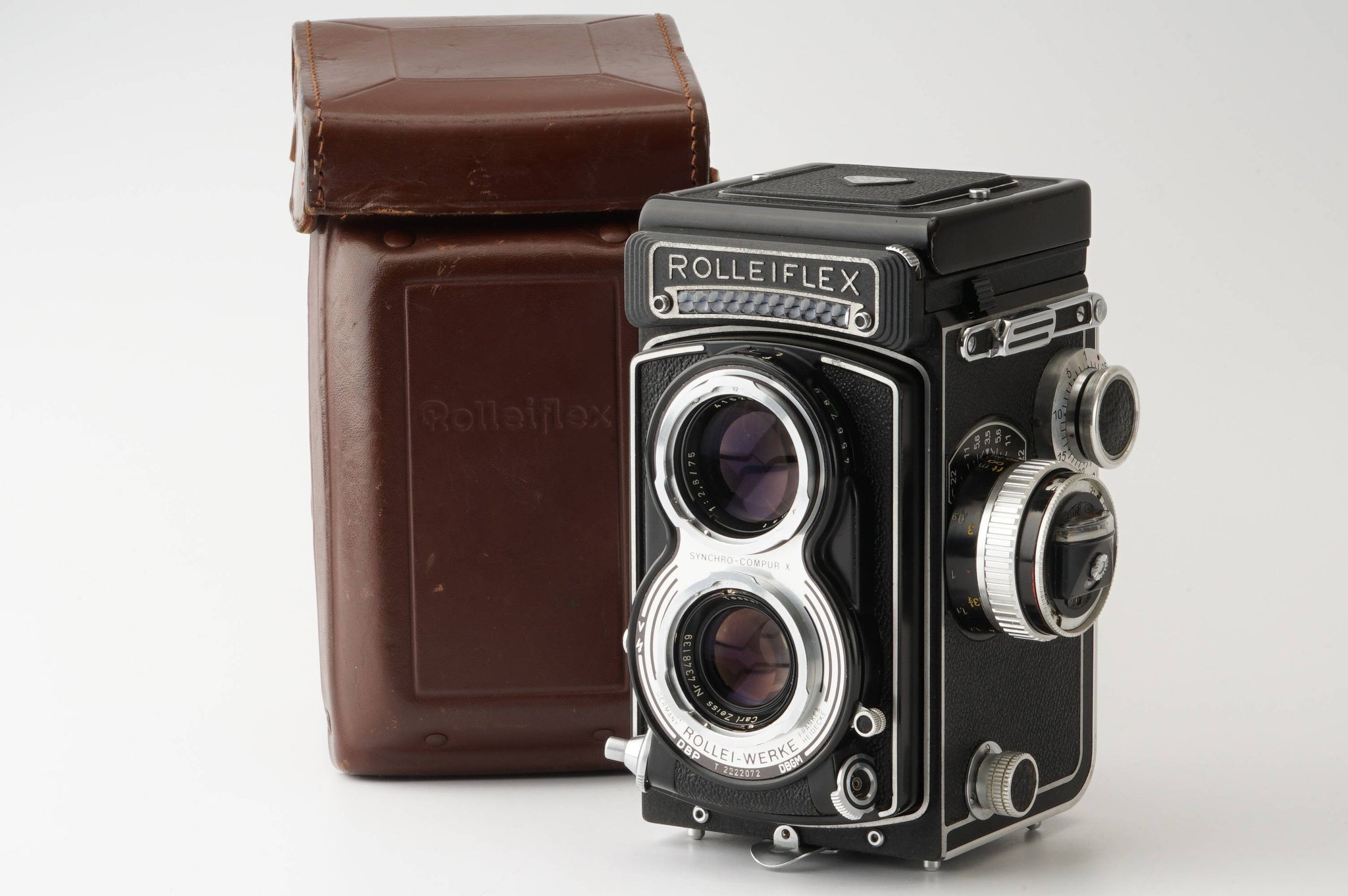 ローライ Rolleiflex T / Carl Zeiss Tessar 75mm F3.5 革ケース付き