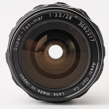 画像をギャラリービューアに読み込む, ペンタックス Pentax Asahi スーパータクマー Super Takumar 28mm F3.5 M42マウント
