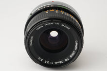 画像をギャラリービューアに読み込む, キヤノン Canon FD 28mm F3.5 S.C.
