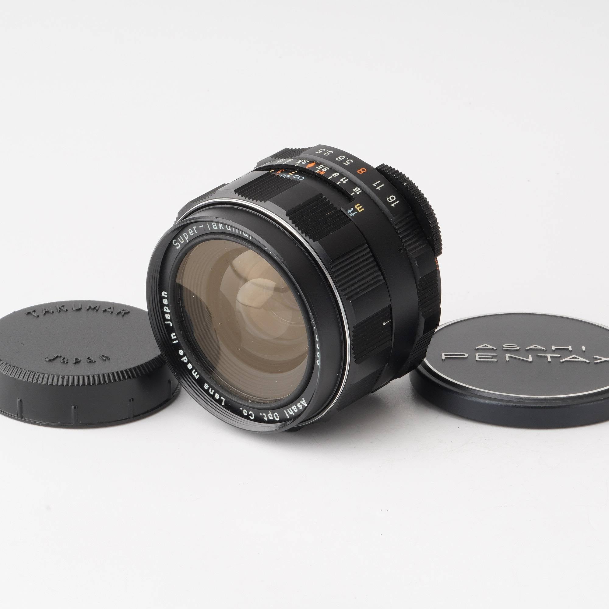 28mm f3.5 スーパータクマー 単焦点レンズ ペンタックス フード付 