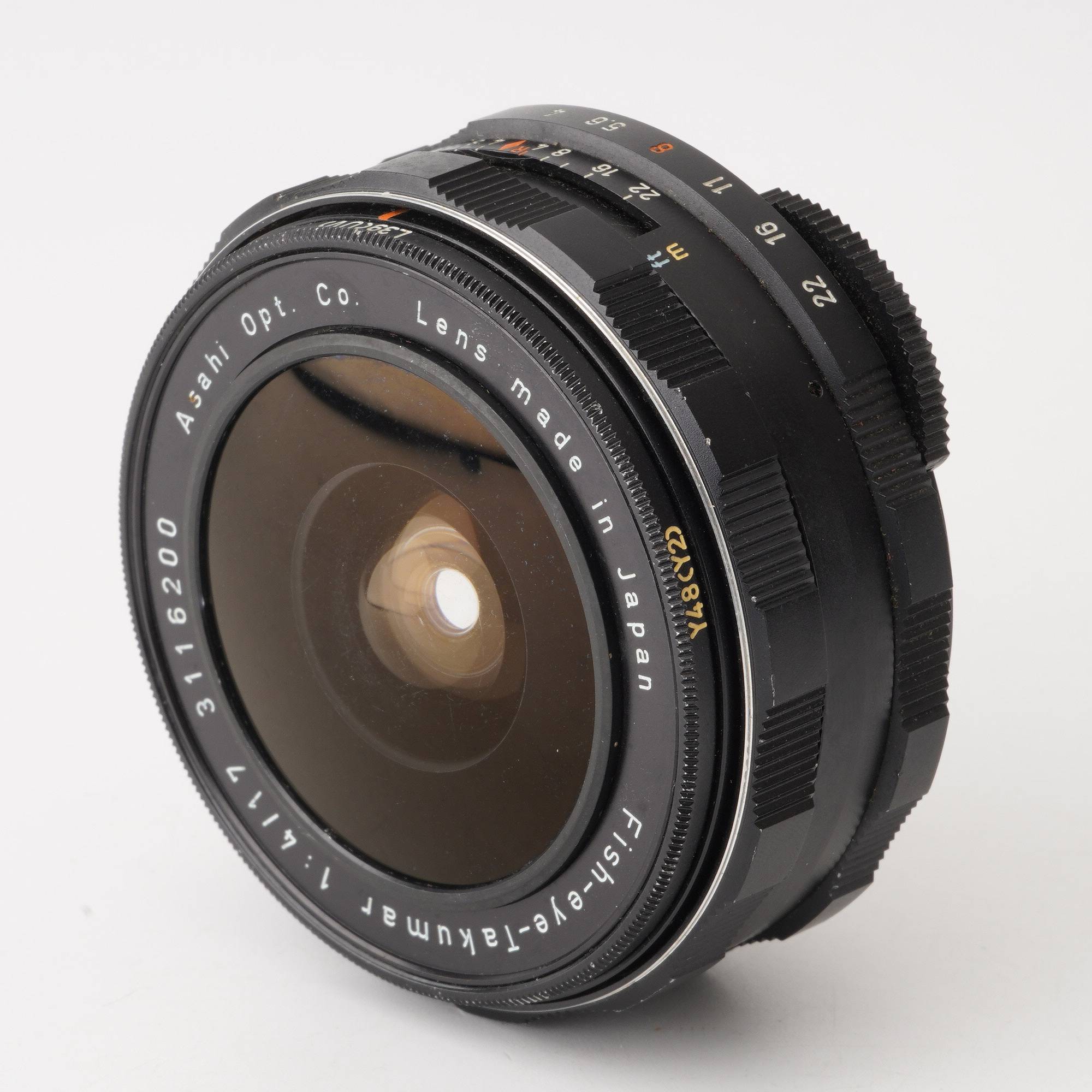 Asahi Sper-Multi-Coated Fish-eye-Takumar 17mmF4 レンズ-