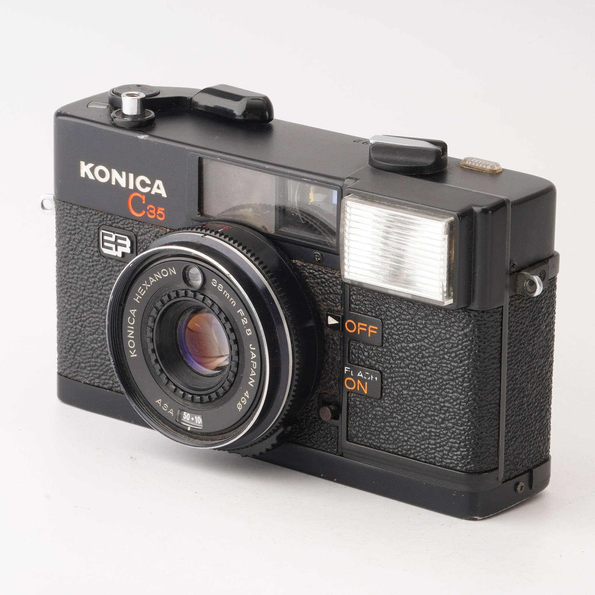 美品】 コニカ C35 EF 38mm F2.8 ケース付き #904036 - フィルムカメラ