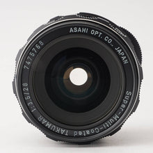 画像をギャラリービューアに読み込む, ペンタックス Pentax Asahi Super-Multi-Coated タクマー TAKUMAR 28mm F3.5 M42マウント
